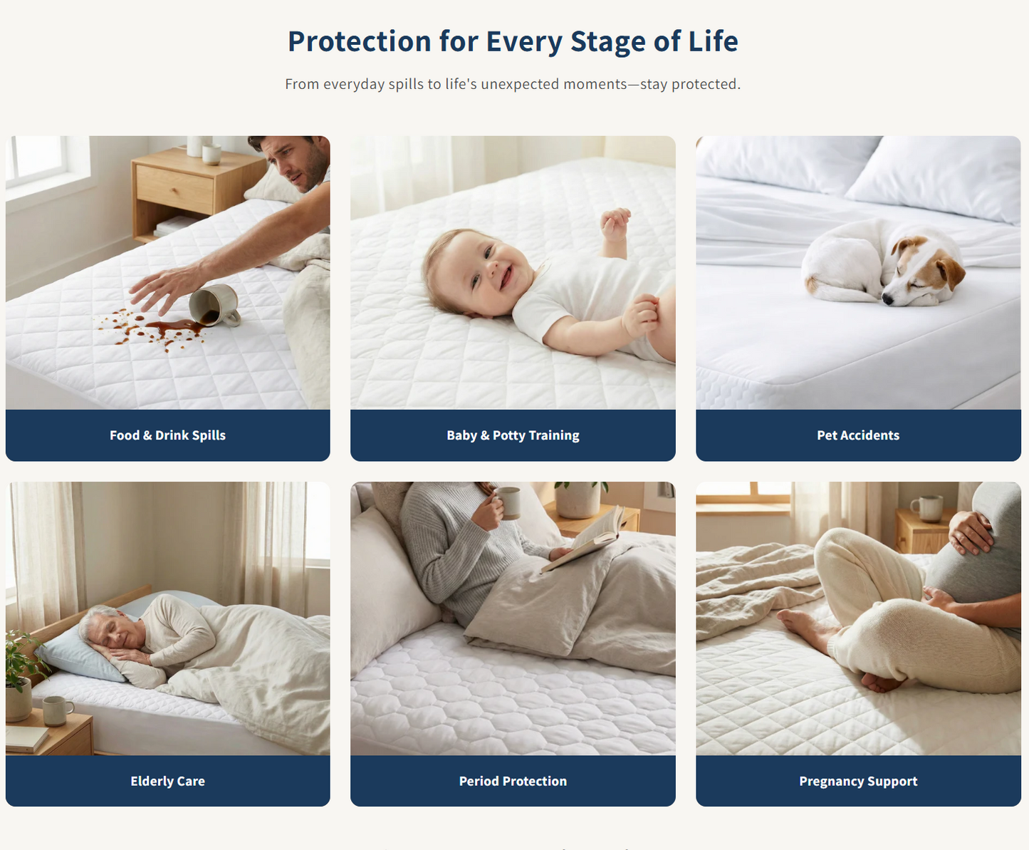 CloudyDream Waterproof Mattress & Pillow protectors